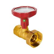 RBV-0020-0201112 ROMMER Клапан запорный латунный ВР 1 с накидной гайкой для подключения насоса ВР 1 1/2 , красная ручка