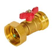 RBV-0020-03112112 ROMMER Клапан запорный латунный НР 1 1/2 с накидной гайкой для подключения насоса ВР 1 1/2