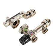RDG-0120-005010 ROMMER Насосно-смесительный узел с термостатическим клапаном 20-55°C, без насоса