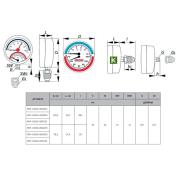 Термоманометр радиальный Rommer RIM-0006-801015 Роммер