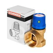 Предохранительный клапан Rommer для систем водоснабжения 10 бар 3/4"x1" (RVS-0003-010020)