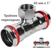 RSS-0015-000421 Rommer Тройник ВР нержавейка пресс Роммер