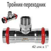 RSS-0016-000421 Rommer Тройник НР нержавейка пресс Роммер