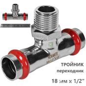 RSS-0016-001812 Rommer Тройник НР нержавейка пресс Роммер