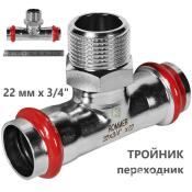 RSS-0016-002234 Rommer Тройник НР нержавейка пресс Роммер