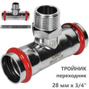 RSS-0016-002834 Rommer Тройник НР нержавейка пресс Роммер