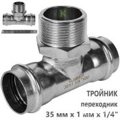 RSS-0016-035114 Rommer Тройник НР нержавейка пресс Роммер