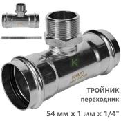 RSS-0016-054114 Rommer Тройник НР нержавейка пресс Роммер