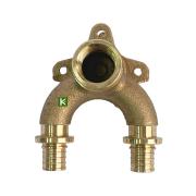 Проточный настенный угольник STOUT 16x1/2 бронзовый для труб из сшитого полиэтилена