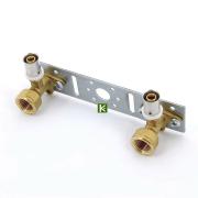 Водорозетка пресс В Uni-Fitt двойная на планке 16x1/2